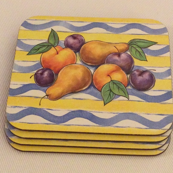 3/$10 | Jason Coasters 4 - Palermo - Fruit - Picture 4 of 11